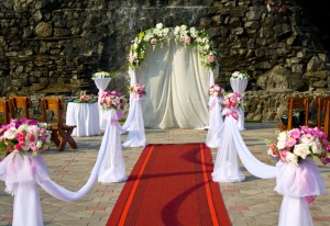 Wedding Ceremony Arch and Flowers